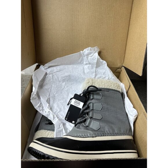 Sorel Womens Winter Carnival Boots Size 7 Quarry Black Waterproof Insulated - Picture 8 of 9